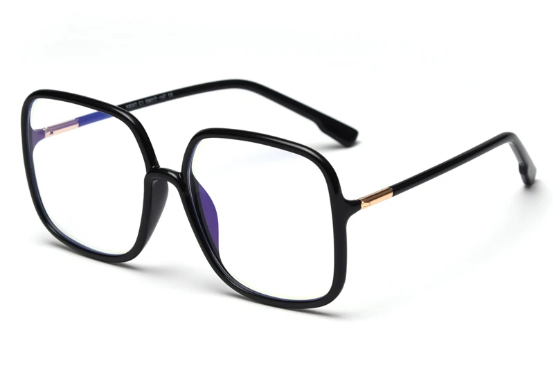 black with clear Peekaboo черные TR90 большие очки Квадратные женские прозрачные линзы мужские ретро оптические очки прозрачные зеленые аксессуары - Цвет оправы: black with clear