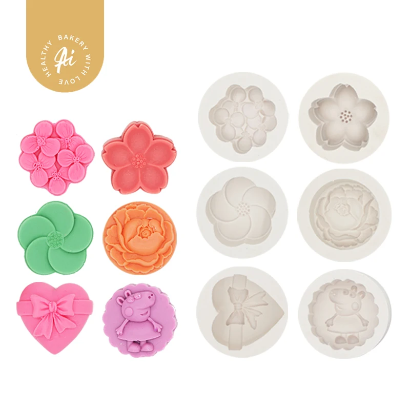 Aichef шоколадное мороженое мусс Mid-осень Mooncake Силиконовая Форма торт стерео