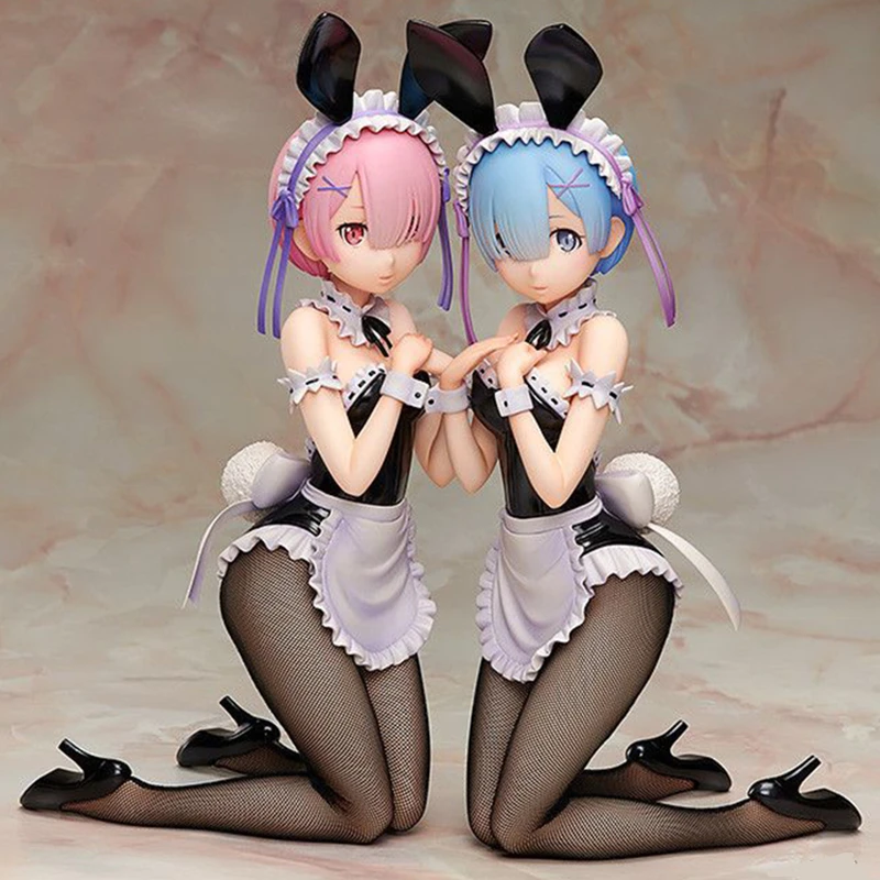 

29CM Re:Life in a different world from zero Rem Figure Ram Maid outfit Bunny girl Action Figure Japan Anime PVC Model Toys