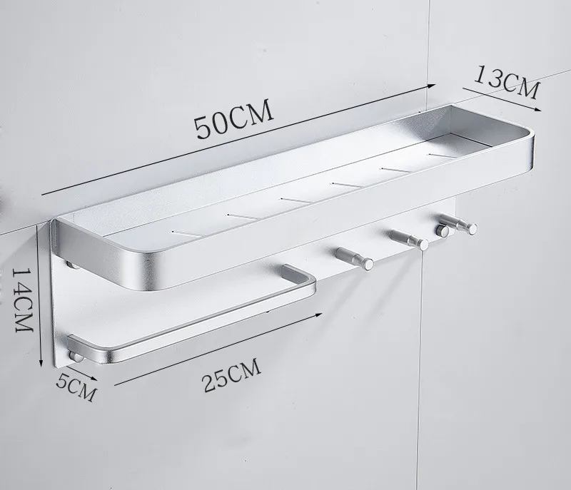Bathroom Corner Shelf Shampoo Cosmetic Shelf Storage Organizer Rack Bathroom Accessories Bath Hardware Wall Mounted Aluminum - Цвет: style 3