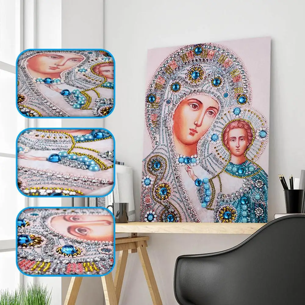 Религиозная фигура в форме алмазной живописи DIY 5D часть Алмазная вышивка крестиком комплект хрустальные стразы искусство