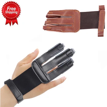 

3 Finger Protect Microfiber Protect Gloves Protective Finger for Outdoor Archery Hunting Shooting