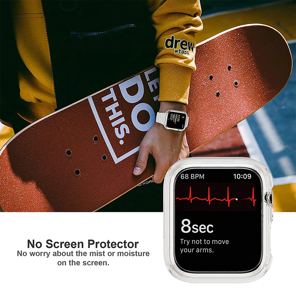 Compatible  Apple Watch Case 45mm Series 7,Hard PC Bumper Protective Cover Frame,NO Screen Protector,for iWatch Series 7 41mm