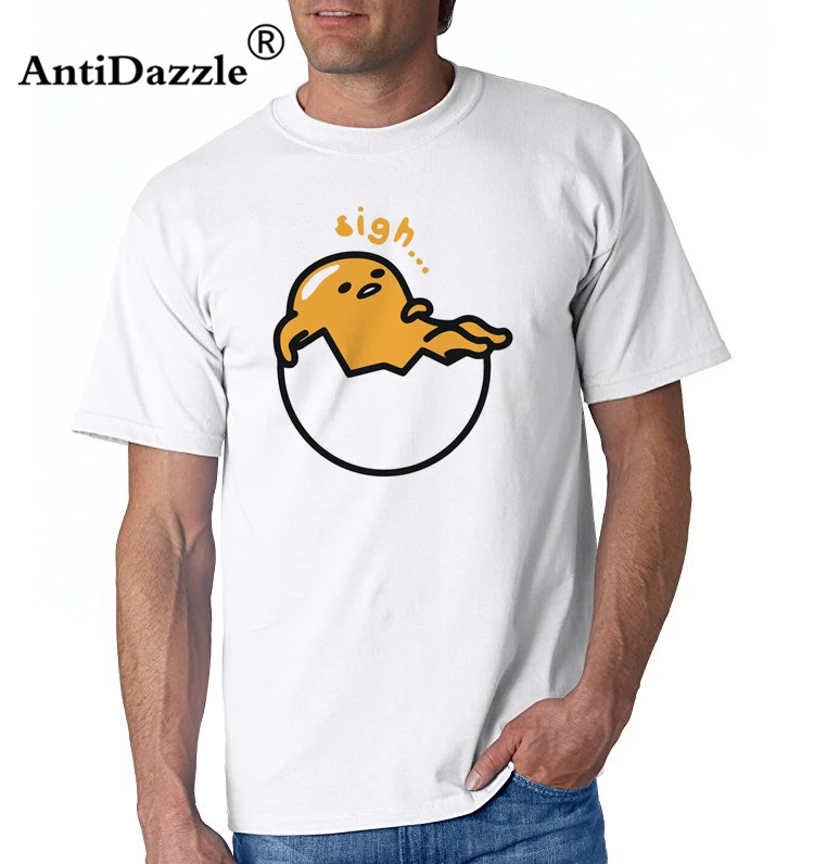 2017 Мужская Новая модная футболка с принтом японского аниме Gudetama Kawaii летняя
