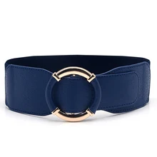 

Fashion Elegant Women Waist Belts Durable All-match Female Wide Round Buckle Belts Ladies Temperamental Decorative Waistbands