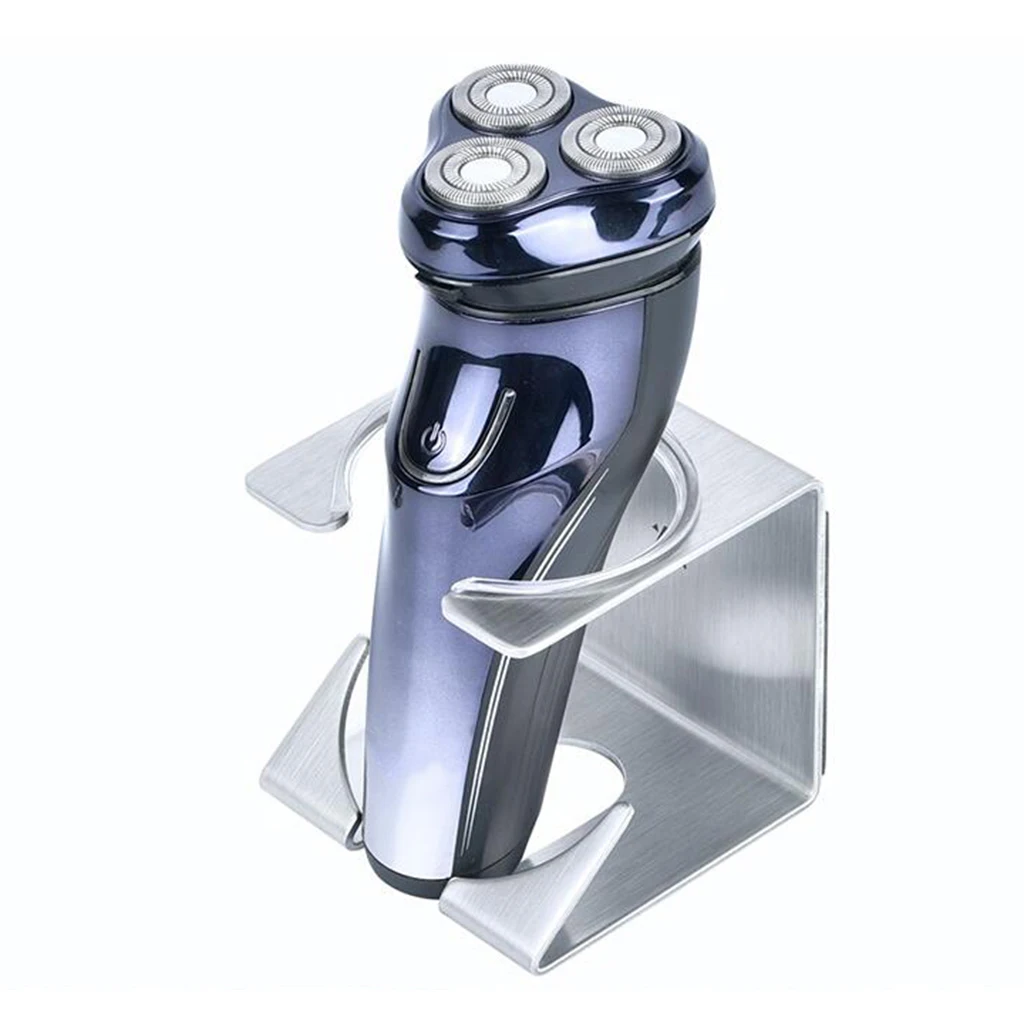 Self-adhesive Wall Mount Bathroom Shaver Stainless Steel Holder Rack Stand