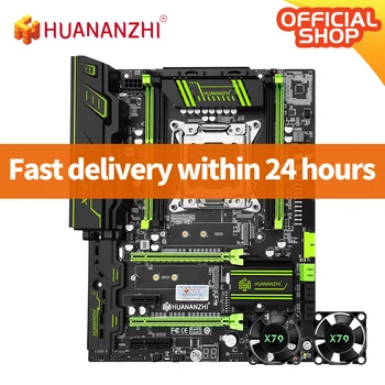 HUANANZHI - Placa Base X79 GREEN para Computadora de Oficina, Tarjeta Madre 2.49, LGA2011 ATX, USB 3.0, SATA3, PCI-E, NVME, M.2, SSD, Compatible con Memoria REG ECC y Xeon E5