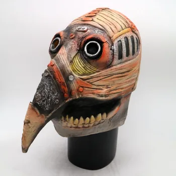 

Steampunk Halloween Scary Horrible Mask Beak Facial Full-head Covered Mask Halloween Prop Mascaras De Latex Realista Party Mask
