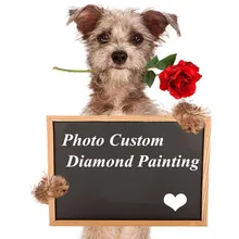 5D фото на заказ Алмазная картина вышивка крестиком Алмазная Картина фотографии DIY квадратные Стразы Вышивка ручной работы подарок