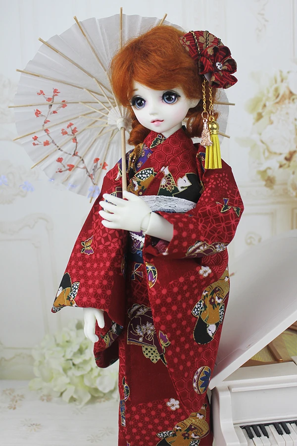 1/3 1/4 BJD SD кукольная одежда кимоно для 1/3 1/4 1/6 тонкий bjd кукла кимоно тканевый костюм для косплея