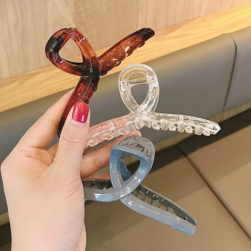 1PC Barrettes  Hair Claw For Women Acrylic Hairpins Hair Crab Claws Girls Make UP Washing Tool Accessories Women Hair Clips 2021