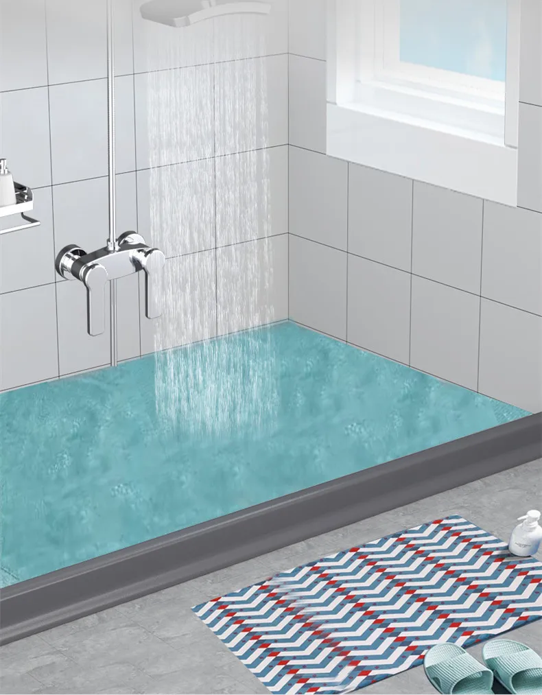 3M Silicone Bathroom Water Stopper Blocker Shower Dam Dry And Wet Separation Flood Barrier Non-slip Door Bottom Sealing Strip 3M Silicone Bathroom Water Stopper Blocker Shower Dam Dry And Wet Separation Flood Barrier Non-slip Door Bottom Sealing Strip