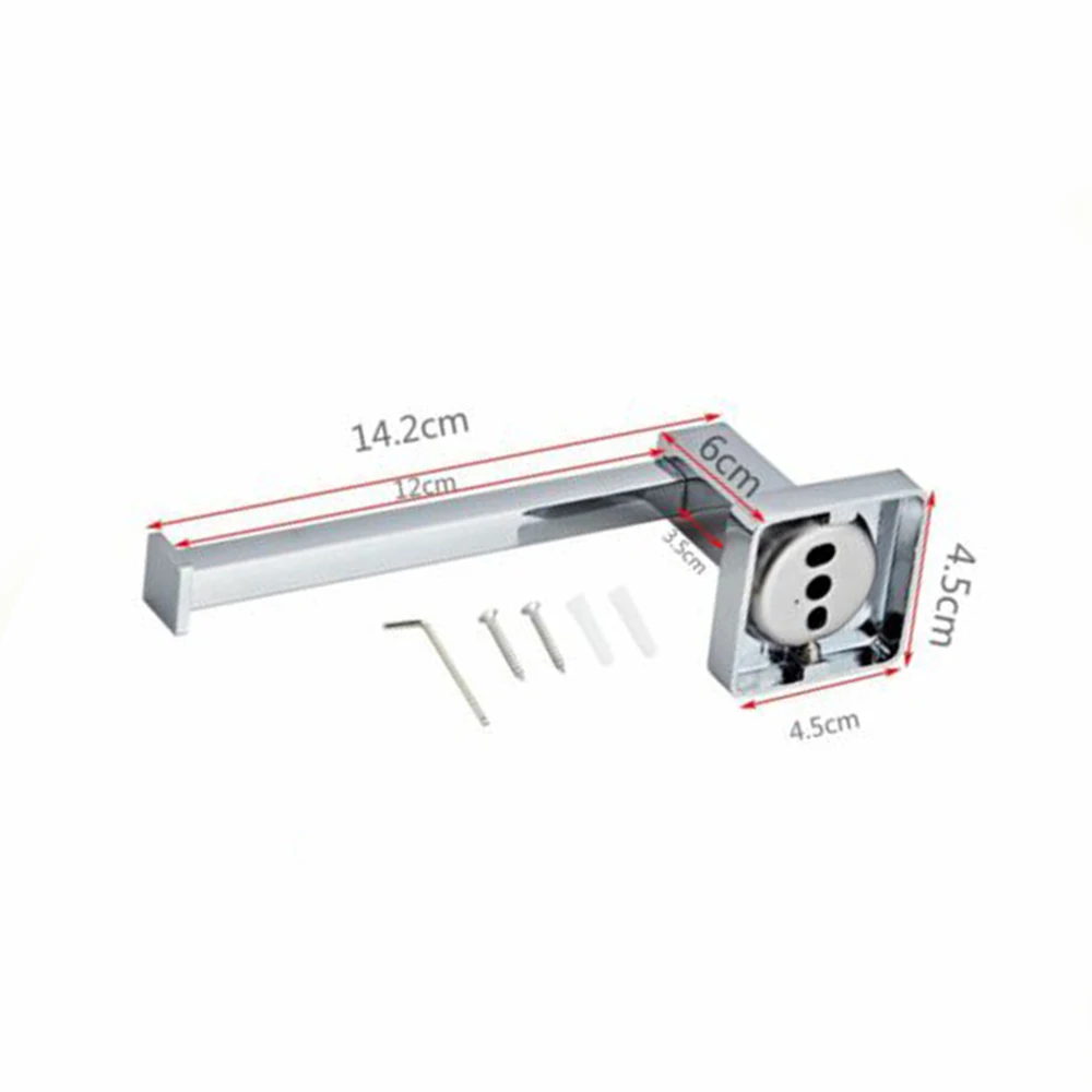 

Chrome Stainless Steel Toilet Paper Holder Tissue Roll Wall Mount Bar Container