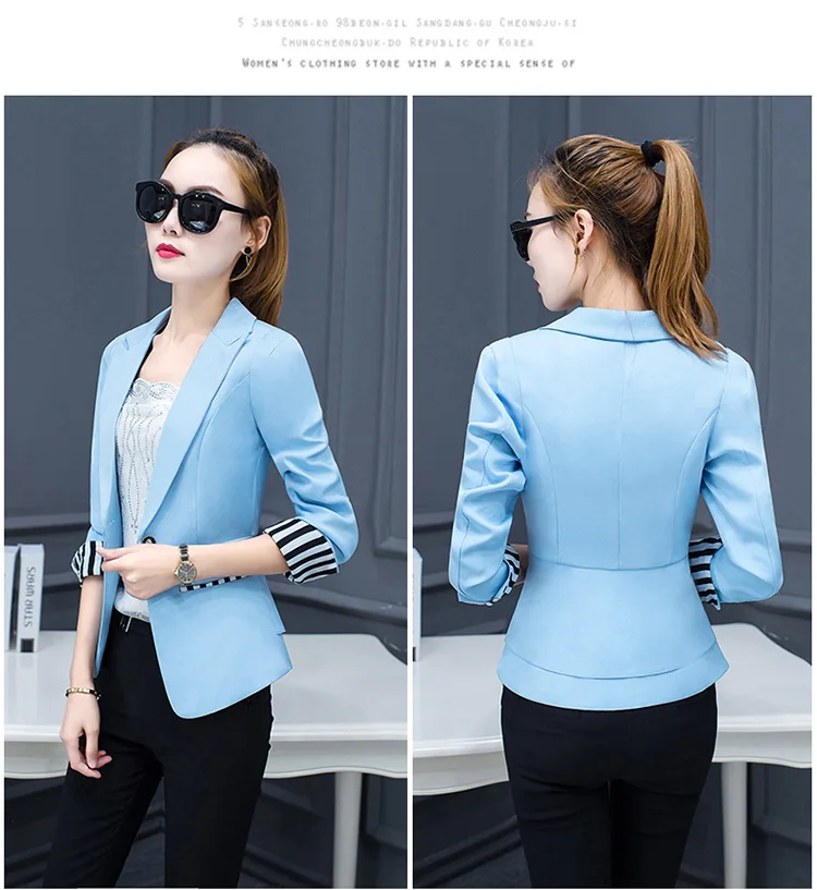 

Cross Border Korean-style Small Suit Amazon Hot Sales Spring And Autumn Mixed Colors Suit Ozhouzhan WOMEN'S Coat EBay on Behalf