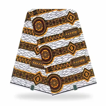 

wholesale african wax fabrics real printing wax in 100% cotton fabric ghana kente design 6yards/lot best quality for women