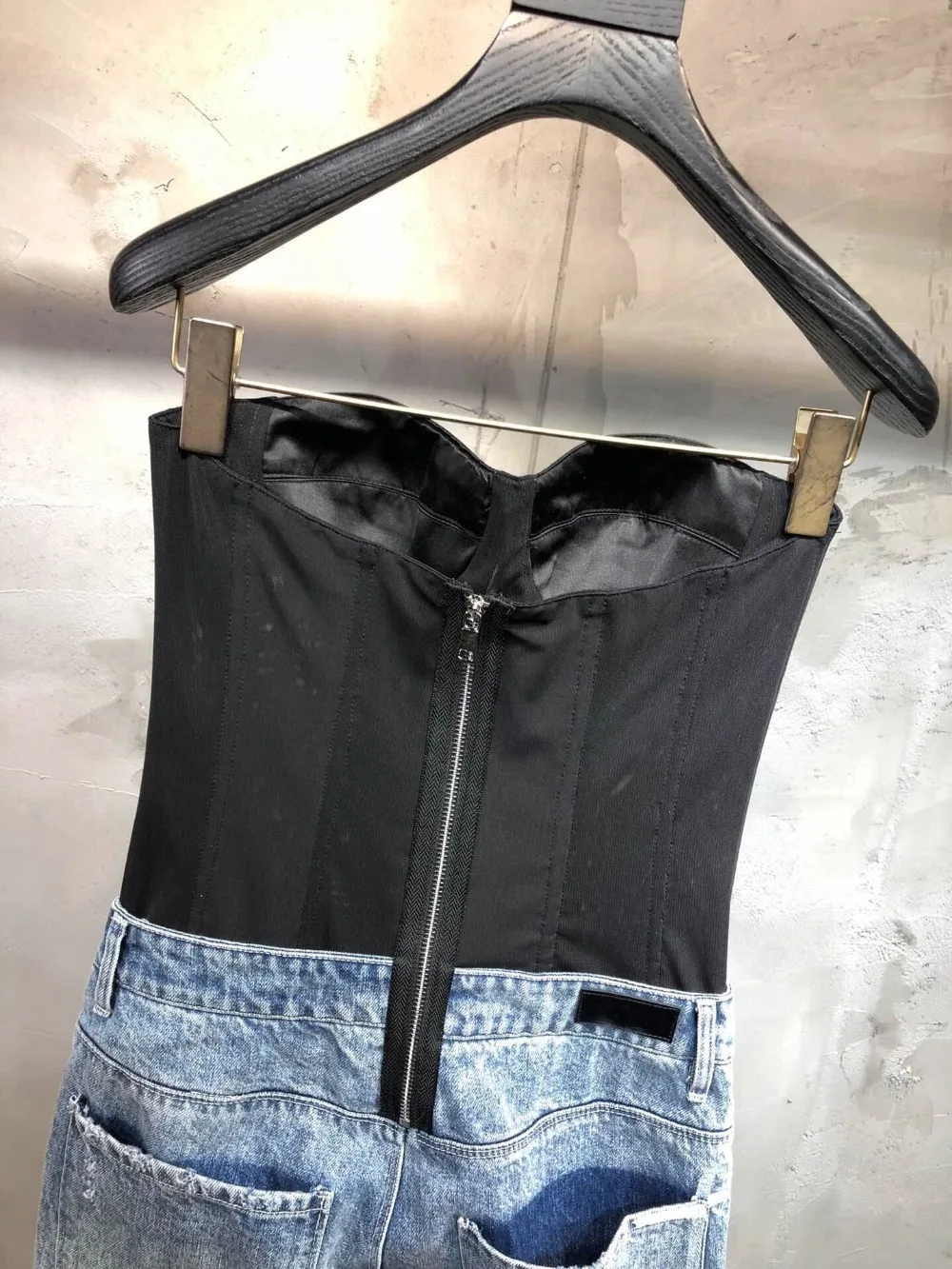 winner new women patchwork strapless jeans female fashion jumpsuits denim pants trouse ddxgz2
