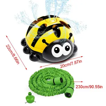 

Outdoor Water Spray Sprinkler for Kids Backyard Spinning Ladybug Sprinkler Toy cool game for outside activity