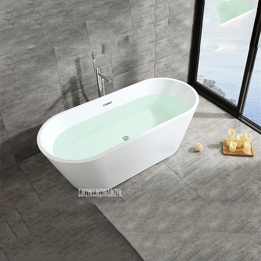 SY-2013, 1,5 м, акриловая домашняя ванна для взрослых, овальная отдельно стоящая Ванна, Современная ванная ванна, s-образная Ловушка с медным краном, фурнитура