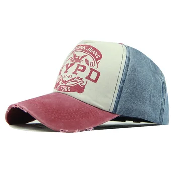 

Summer Cotton Washed Do Old Baseball Caps Men Women Outdoor NYPD Baseball Cap Letters Denim Casual Cap Sun Hat High Quality Hat