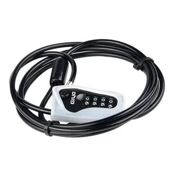 

GIYO Bicycle Cable Lock Bike Lock Anti-Theft 4 Digit Code Helmet Wire Lock for Ski Board Motorcycle MTB Road Bike