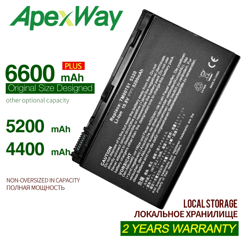 ApexWay ноутбук Батарея для ACER Extensa 5210 5220 5230 5420 5610 5620 5630 7220 7620 для TravelMate 5320 5520 5530 5710 GRAPE32