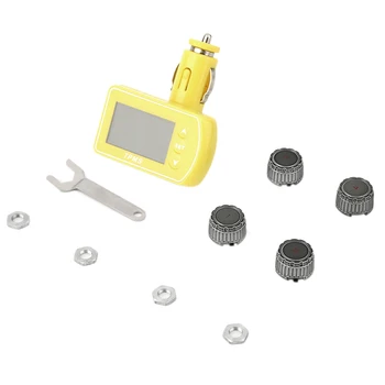 

Hot! 4 Colors Tire Pressure Monitor System + 4 External Sensors LCD Display GT02-T02 New And High Quality