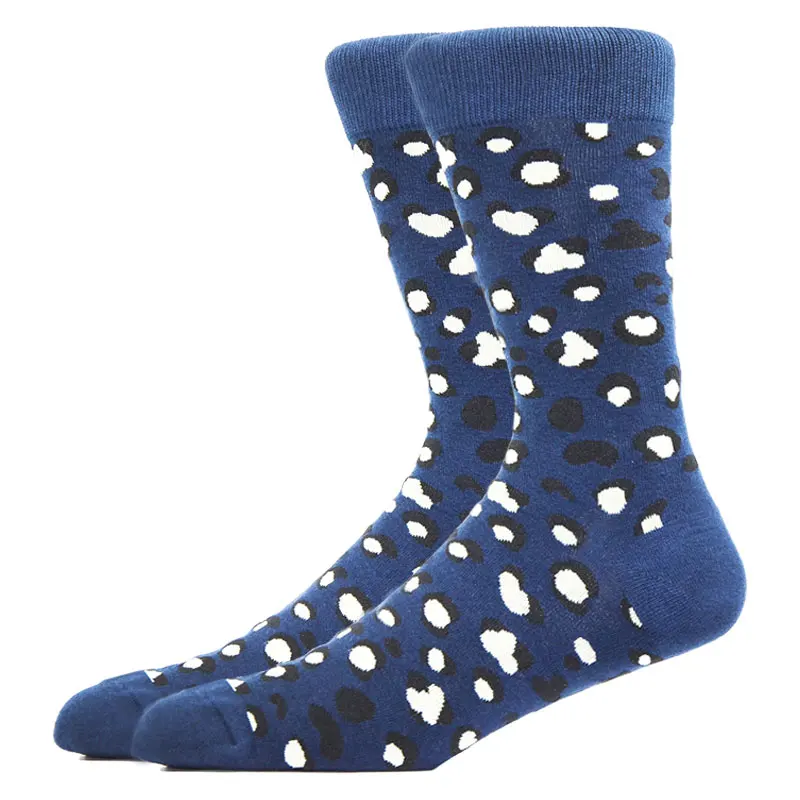 Fashion Man Socks Geometric Color Combed Cotton Autumn Winter Warm Breathble Couple Long Socks For Men Women Happy Wedding Gifts