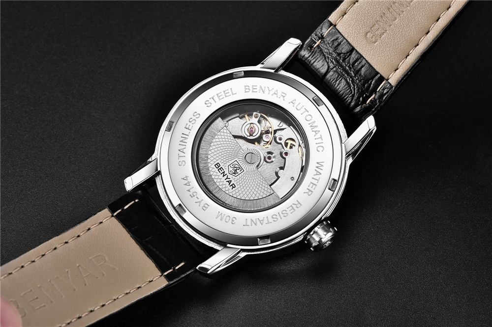 BENYAR механические мужские часы Топ люксовый бренд наручные мужские модные спортивные часы мужские стальные водонепроницаемые часы Relogio Masculino