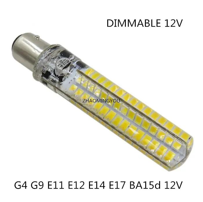 Сверхъяркая силиконовая приглушаемая Светодиодная лампа SMD 5730 12 Вт GY6.35 E11 E12 E14 E17
