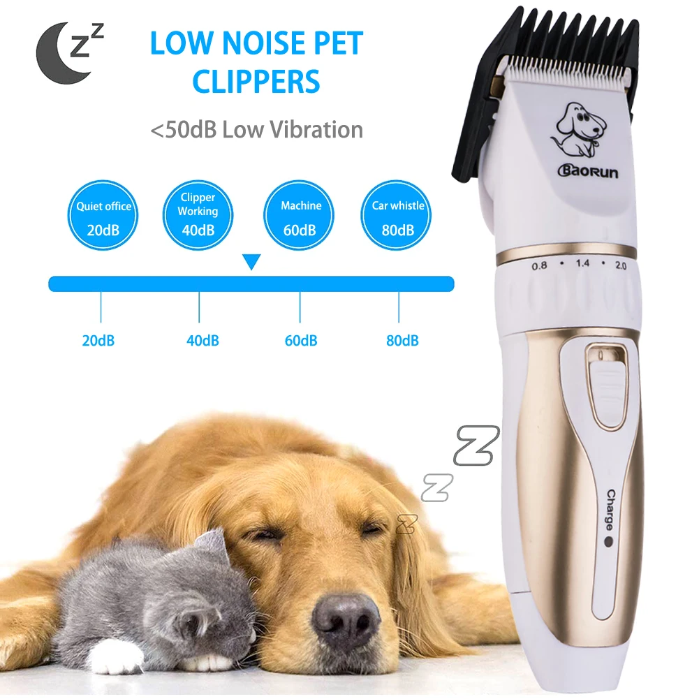 

Electrical Pet Hair Trimmer Rechargeable Pet Dog Cat Professional Low-noise Hair Clipper Grooming Pets Electric Haircut Machine