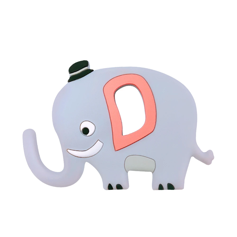 

Food Grade Silicone Teethers DIY Elephant Shape Baby Ring Teether Infant Baby Chew Charms Kids Teething Toddler Toys