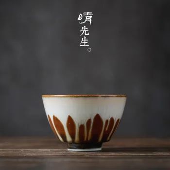 

Jindezhen Color Glaze Fambe Crystal Enamel Color Teacup Master Cup Sip Tea Cup Single Cup Ceramics Tea Set Aurora Cup