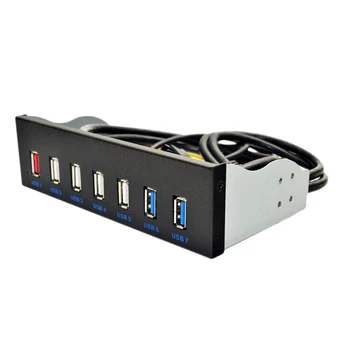

5.25 Inch USB3.0 Front Panel Desktop 7 Ports HUB 19 Pin to 2 USB 3.0+4 USB 2.0+BC1.2
