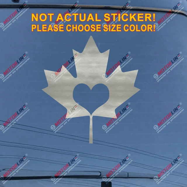 5"X5.5" Feuille d'érable canadienne Voiture Camion Auto Autocollant Vinyle Autocollant Graphique Taille
