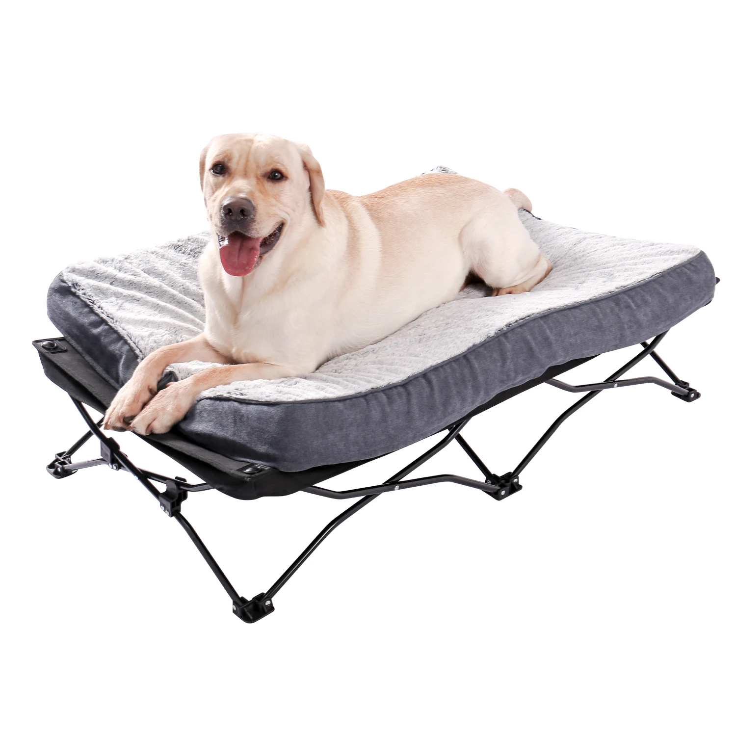 Jaula plegable para perros pequeños grandes, Casa con bandeja, cajas de Metal seguras, de doble puerta, entrega rápida|Casas, jaulas y corrales| - AliExpress