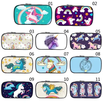 

Cute Unicorn Printed Kawaii Pencil Case Bag Large Capacity Zipper Stationery Pouch Bag Makeup Cosmetic Bag for Office Students