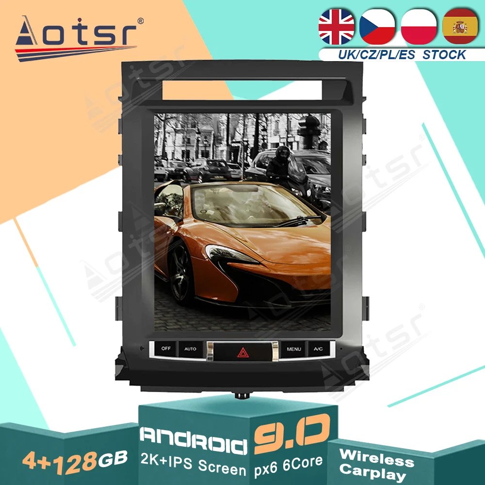 

Android 9 для Toyota Land Cruiser LC200 2008 - 2015 Tesla автомобильное радио GPS-навигация мультимедийный плеер стерео экран головного устройства