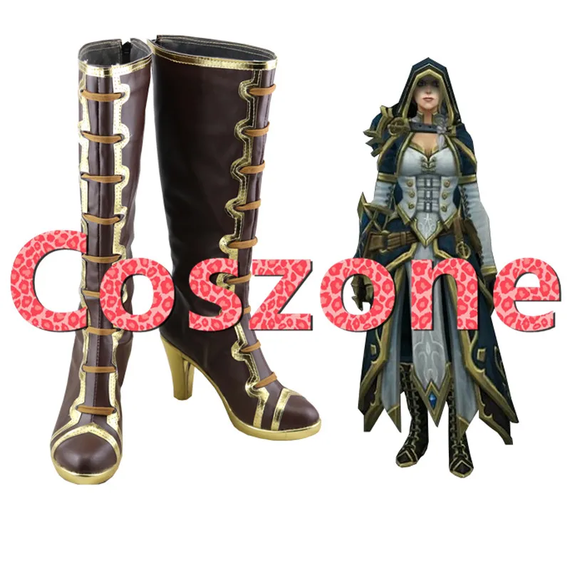 Вау сапоги для косплея Jaina Proudmoore аксессуары костюма на Хэллоуин карнавал косплей