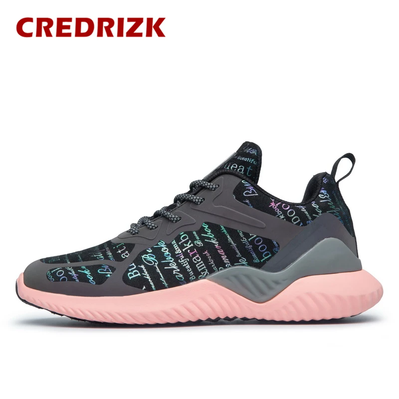 CREDRIZK/Большие размеры 36-47, мужские кроссовки, дышащая замшевая спортивная обувь для мужчин светильник, спортивная обувь для мужчин, мужская обувь для ходьбы, спортивная обувь - Цвет: Pink