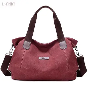 

Casual Totes Canvas Women Bag Fashion Brand Handbags High Quality Ladies Shoulder Bags Large Capacity Messenger Bag For Lady