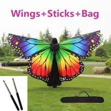 Крылья бабочки, трости для Танцев Живота, сумка для взрослых детей, костюм для танца живота Bufandas Isis, крылья Болливуда, ювелирные изделия, крылья бабочки