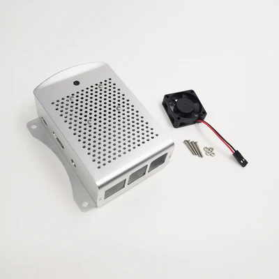 Raspberry Pi 3 Model B Plus алюминиевый Zilver Groen Zwart чехол Metalen Behuizing RPI 3 Box Compatibel met Raspberry Pi 3 Model B - Комплект: silver with fan