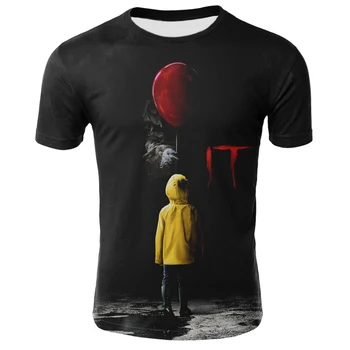 

2020 3D printed T-shirt men's wild face casual O-neck men's T-shirt clown short-sleeved printed T-shirt summer T-shirt men