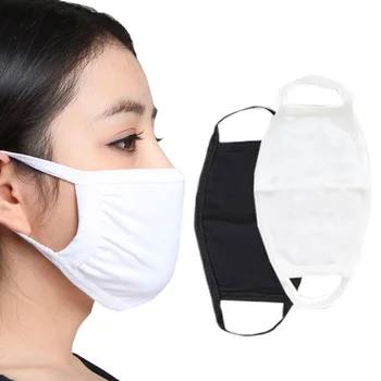 

Unisex Women Men Cotton Face Washable Mask Soft Anti-Dust Mouth COVER Health Care Breathable Black White Mask Fast Shipping
