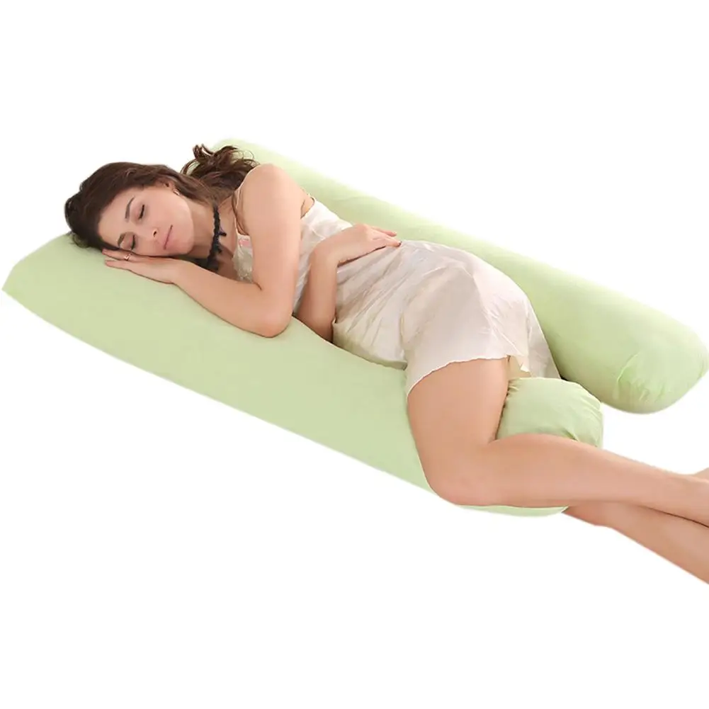 Multifunctional U-shaped Pillow Waist Abdomen Leg Supported Pillow Side-Sleeping Pillow for Pregnant Women