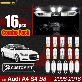 

Xukey Interior Car LED Lights Kit For Audi A4 S4 RS4 B8 2008-2016 Overhead Map Parking Door Bulbs Error Free T10 W5W 194 168 C5W