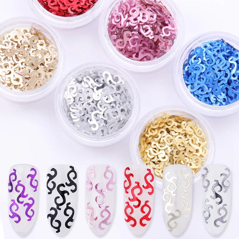 

1 Box Nail Colorful Gauzy Series Nails Flakies Paillette Design Manicure 3D Nail Art Decoration in Box Accessories Nail Jewelry