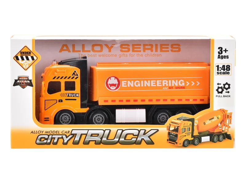 

Alloy Engineering Vehicle Firefighting Military Container Children'S Educational Toy Sound And Light Oil Jar Alloy Car Model Hot
