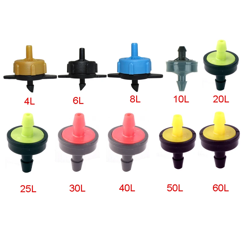 

15PCS 4/6/8/10/20/30/40/50/60L pressure compensation transmitter steady flow agricultural drip irrigation water regulator JQ