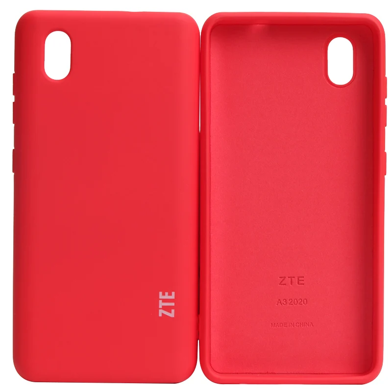 ZTE A3 2020 Case zte Blade a3 2020 Liquid Silicone case Silky Soft-Touch Protective Back Cover Anti-knock cell phone pouch with strap